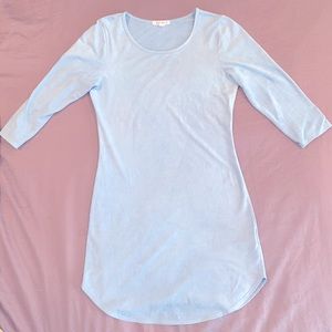 Light blue body con mini dress